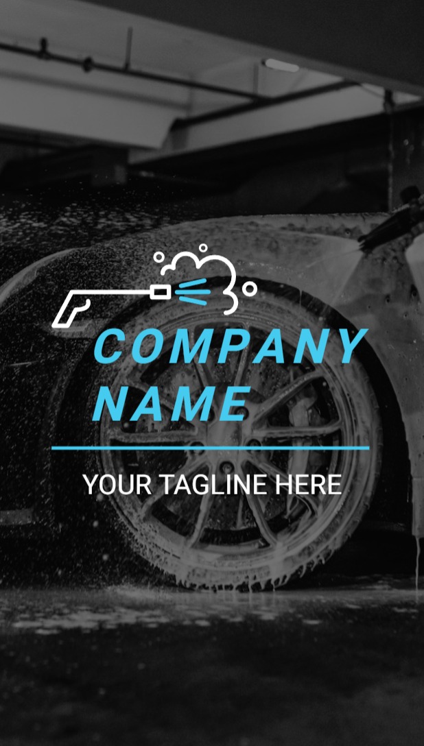 Regular Business Card - Vertical (2 x 3.5) 2 Rounded Corners_Carwash 2 