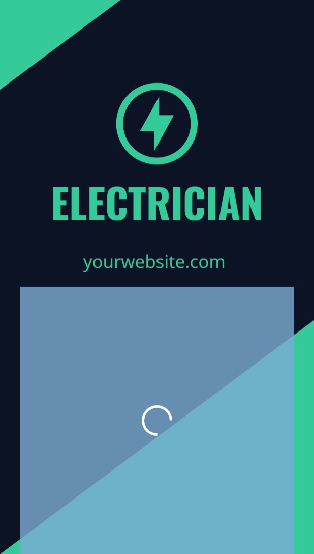 Regular Business Card - Vertical (2 x 3.5) 2 Rounded Corners_Electrician 2