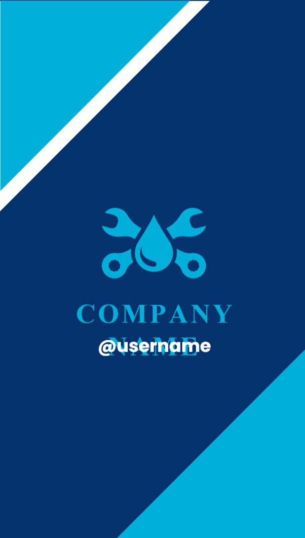 Regular Business Card - Vertical (2 x 3.5) 2 Rounded Corners_Plumbing 1