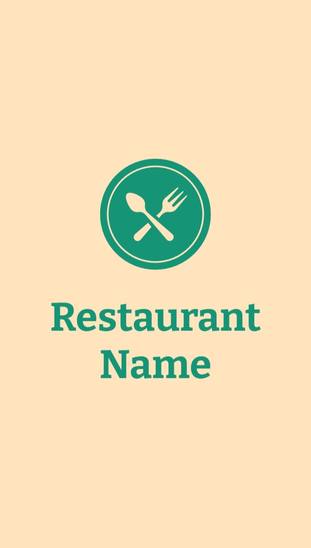 Regular Business Card - Vertical (2 x 3.5) 2 Rounded Corners_Restaurant 2 