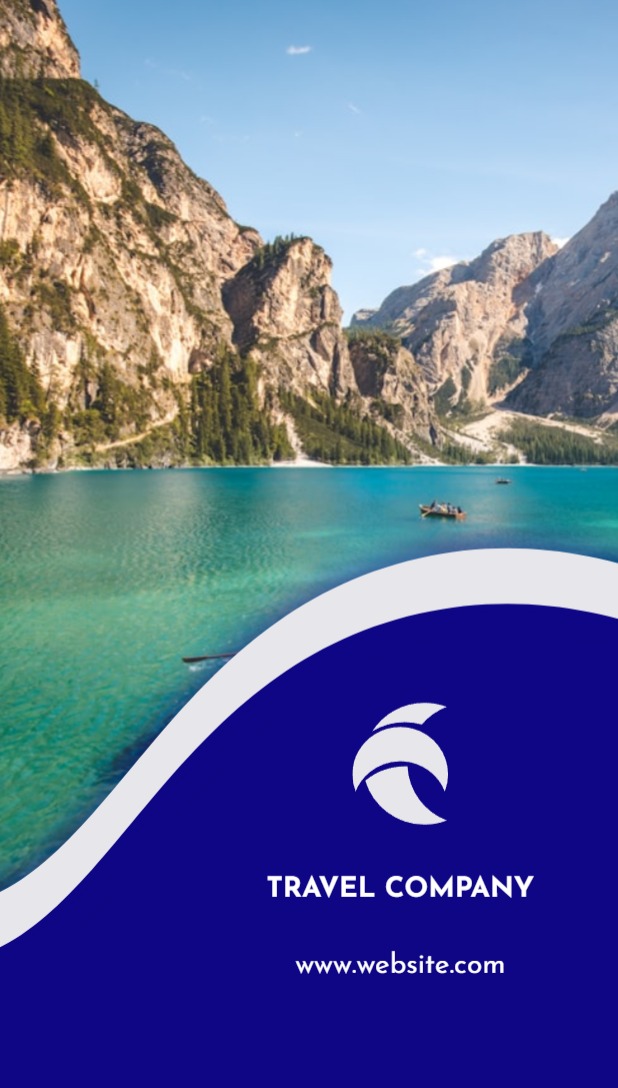 Regular Business Card - Vertical (2 x 3.5) 2 Rounded Corners_Travel Agency 1 