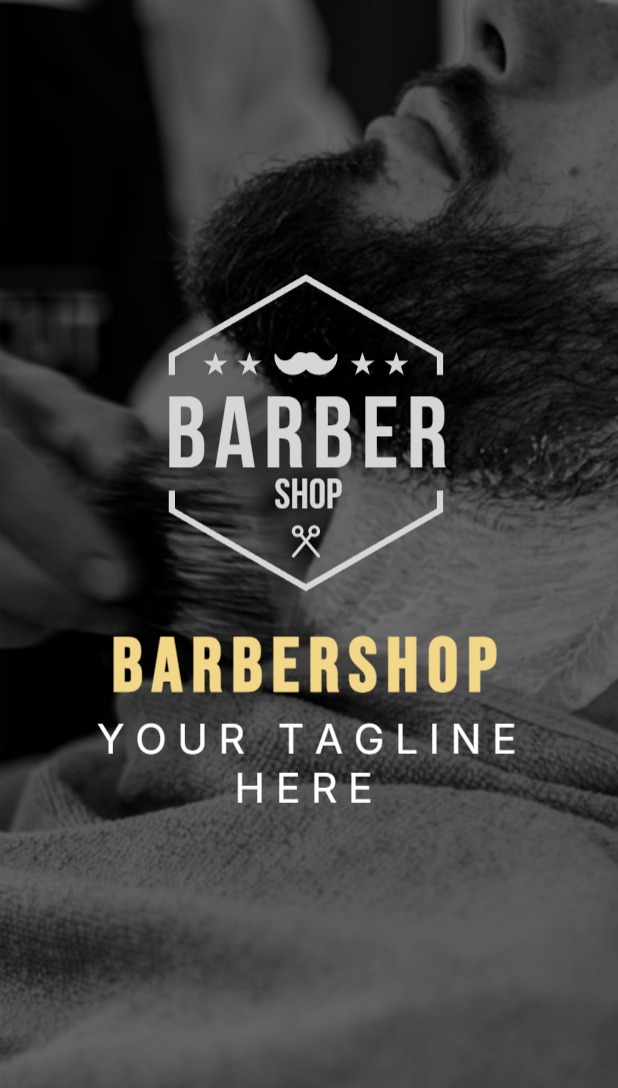 Regular Business Card - Vertical (2 x 3.5) Rounded Corners_Barbershop 2