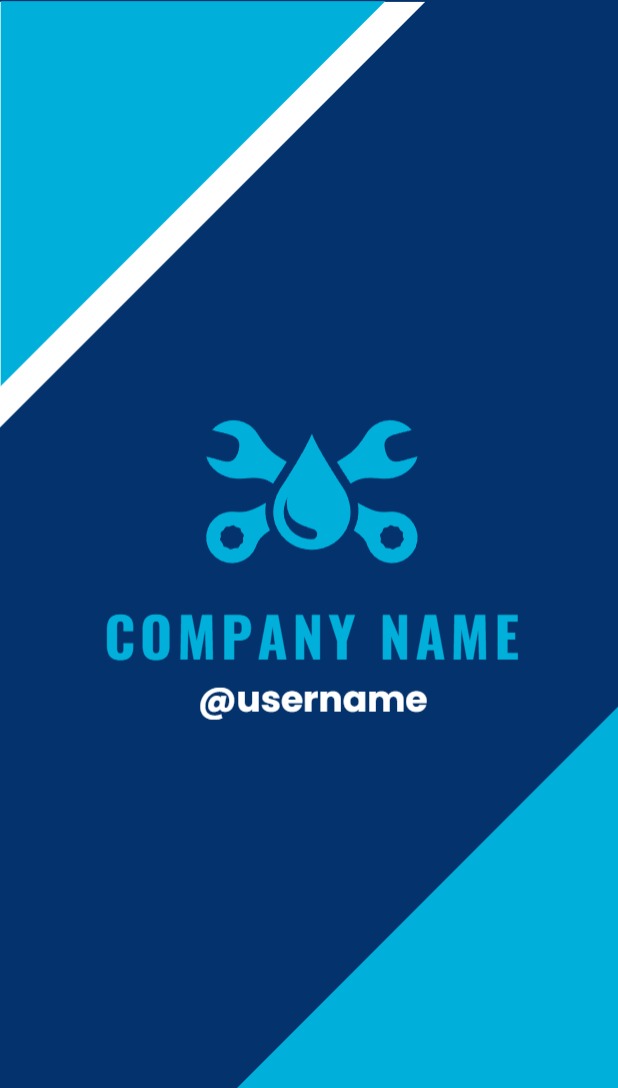 Regular Business Card - Vertical (2 x 3.5) Rounded Corners_Plumbing 1