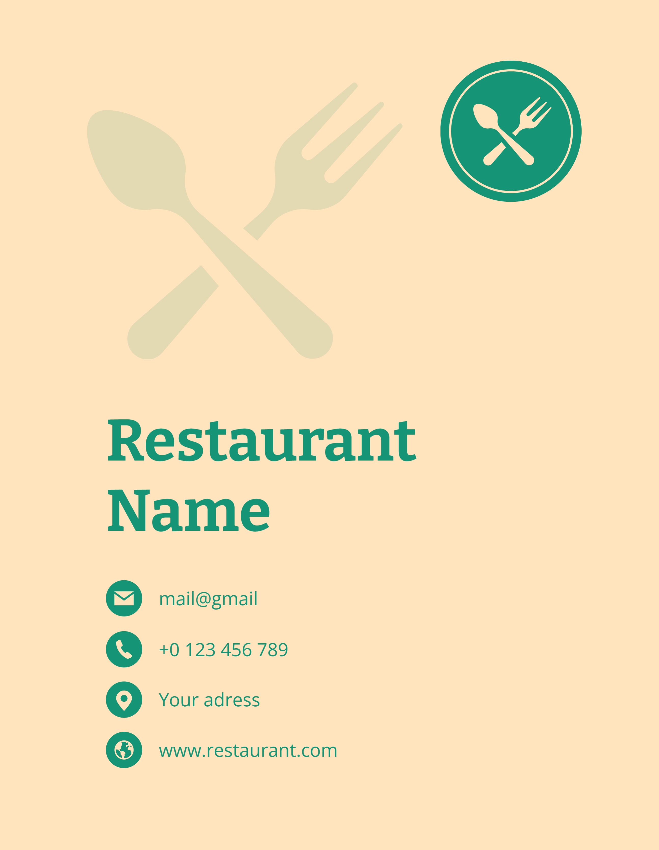 Regular Postcard (8.5 x 11)_Restaurant 2